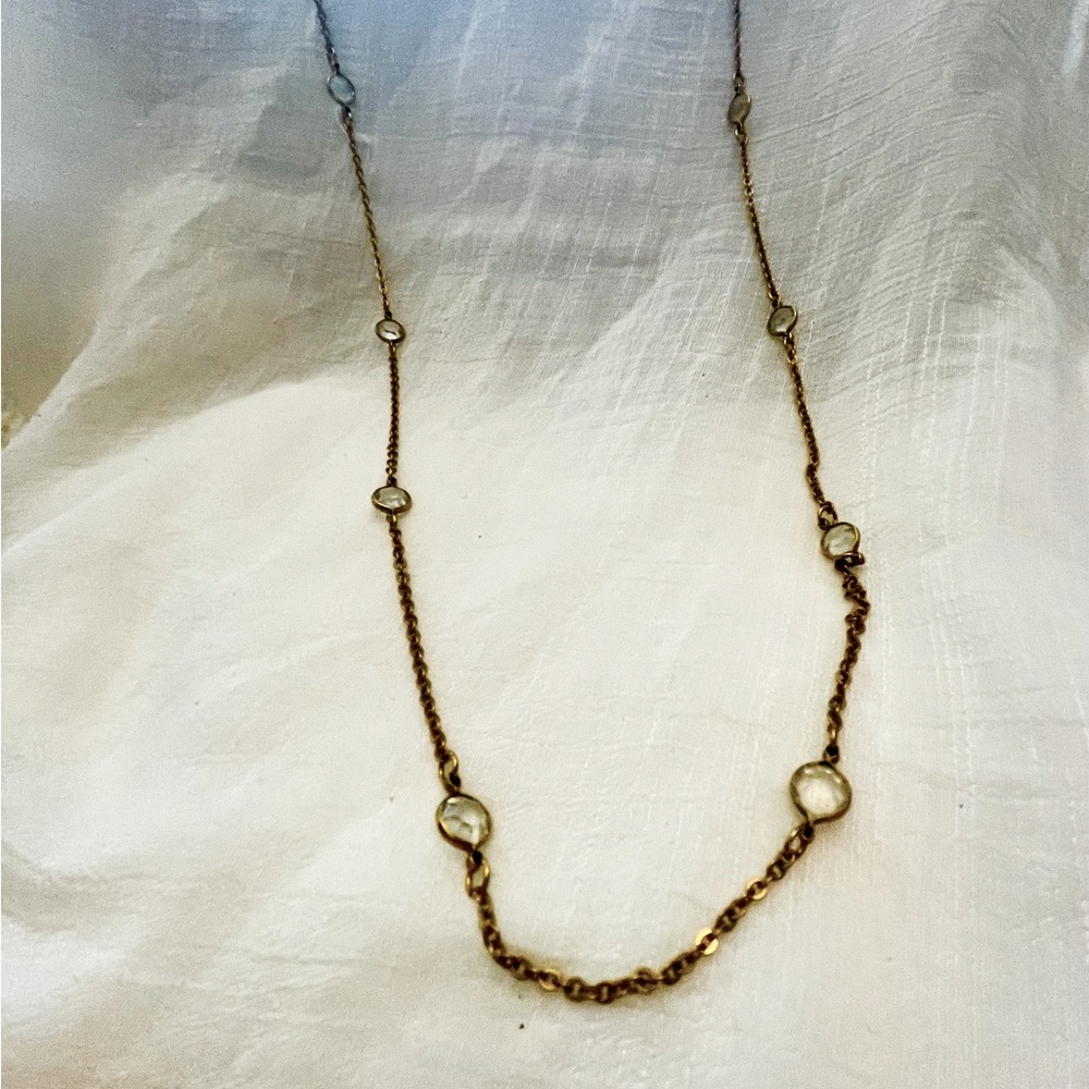 LOOKING GLASS CHAIN GOLDEN  continuous chain vintage inspired necklace